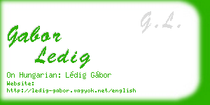 gabor ledig business card